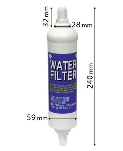 Filtro agua frigorífico americano Lg, Fagor 5231JA2012A